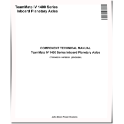 TeamMate IV 1400 Series Inboard Panetary Axles Component Technical Manual (CTM140219)