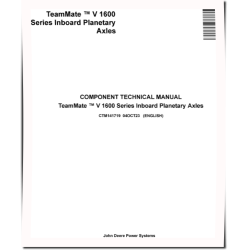 TeamMate V 1600 Series Inboard Panetary Axle Component Technical Manual (CTM141719)