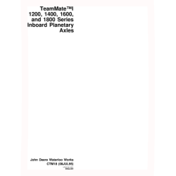 TeamMate I 1200, 1400, 1600 and 1800 Series Inboard Panetary Axles Component Technical Manual (CTM18)