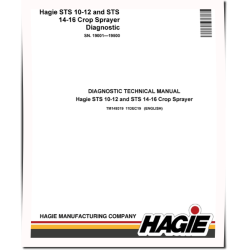 Hagie STS10, STS12, STS14 and STS16 Crop Sprayers (SN.19001-19500) Diagnostic Manual (TM149319)
