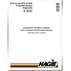 Hagie STS14 and STS16 (SN. from 019001) Self-Propelled Sprayers Diagnostic Manual (TMFA110519)
