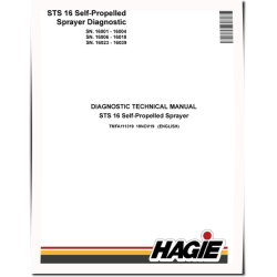 Hagie STS16 (SN: 016001-016004; 016006-016018; 016023-016039) Self-Propelled Sprayers Diagnostic Manual (TMFA111319)