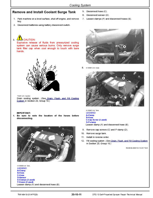 Hagie DTS10 (SN: 016001-017500) Self-Propelled Sprayers Repair Manual (TM149419) Hagie DTS10 (SN: 016001-017500) Self-Propelled Sprayers Repair Manual (TM149419)