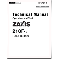 Zaxis 210F-3 Road Builders Operation and Test Manual (TM10336)