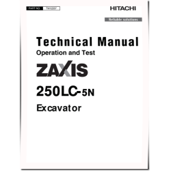 Zaxis 250LC-5N (SN. from E430001) Crawler Excavators Operation and Test Manual (TM12207)