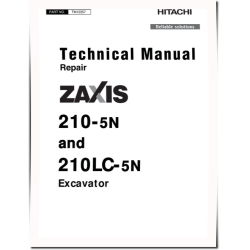 Zaxis 210-5N and 210LC-5N Crawler Excavators Repair Manual (TM12357)