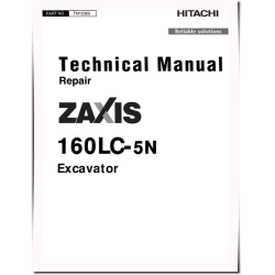 Hitachi Zaxis 160LC-5N (PIN: 1FFDBC70_ _E230001-) Crawler Excavators Repair Manual (TM12369)