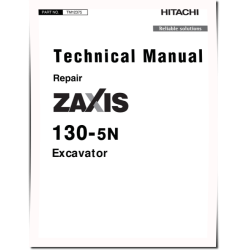 Zaxis 130-5N (PIN: 1FFDAB70_ _E130001-) Crawler Excavators Repair Manual (TM12375)