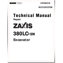 Zaxis 380LC-5N (SN. from E630001) Crawler Excavators Repair Manual (TM12569)