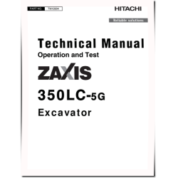Zaxis 350LC-5G (SN. from C930001) Crawler Excavators Operation and Test Manual (TM12604)