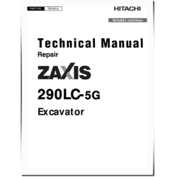 Zaxis 290LC-5G (SN. from C830001) Crawler Excavators Repair Manual (TM12616)