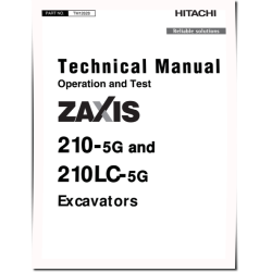 210-5G and 210LC-5G Crawler Excavators (SN. from C330001) Operation and Test Manual (TM12628)