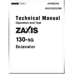Zaxis 130-5G (SN. from C130001) Crawler Excavators Operation and Test Manual (TM12652)
