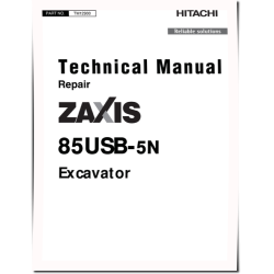 Zaxis 85USB-5N (SN. from 60_ _0017001) Compact Excavators Repair Manual (TM12900)