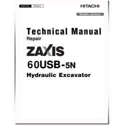Zaxis 60USB-5N (PIN: HCMAFC60_ _0285005-) Compact Excavators Repair Manual (TM12912)
