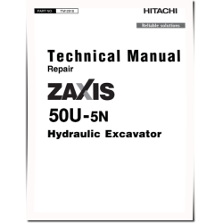 Zaxis 50U-5N (PIN: HCMAED60_ _0280003-) Compact Excavators Repair Manual (TM12918)