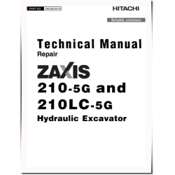 Zaxis 210-5G and 210LC-5G Crawler Excavators Repair Manual (TM13075X19)