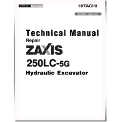 Zaxis 250LC-5G (PIN from 1F9DCEG1_ _C430001) Crawler Excavators Repair Manual (TM13081X19)