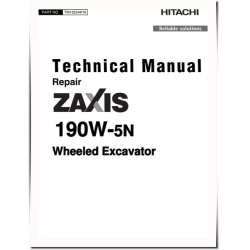 Zaxis 190W-5N (PIN: HCMLBD60_ _0004001-) Wheeled Excavators Repair Manual (TM13254X19)