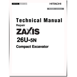 Zaxis 26U-5N (PIN: HCMACB60_ _0260005-) Compact Excavators Repair Manual (TM13328X19)