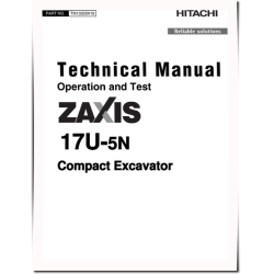Zaxis 17U-5N (PIN: HCMABC60_ _0225005-) Compact Excavators Repair Manual (TM13329X19)