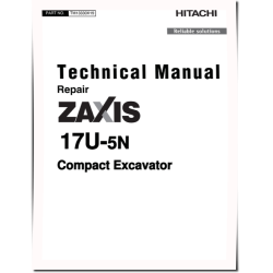 Hitachi Zaxis 17U-5N (PIN: HCMABC60_ _0225005-) Compact Excavators Operation and Test Manual (TM13330X19)