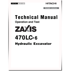 Zaxis 470LC-6 (PIN from HCMJAG60_ _0060001) Crawler Excavators Operation and Test Manual (TM13332X19)