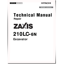 Zaxis 210LC-6N (PIN from 1FFDC571_ _F340001) Crawler Excavators Repair Manual (TM13353X19)