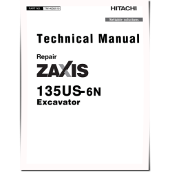 Zaxis 135US-6N (PIN from HCMDAT60_ _0200001) Crawler Excavators Repair Manual (TM14056X19)
