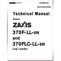 Zaxis 370F-LL-6N and 370FLC-LL-6N Log Loaders (PIN: 1FFDDR72_ _F376001-) Repair Manual (TM14169X19)