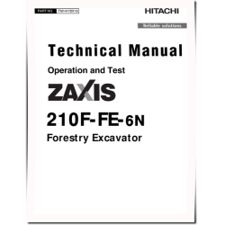 Zaxis 210F-FE-6N (PIN from 1FFDC573_ _F212001) Forestry Excavators Operation and Test Manual (TM14178X19)