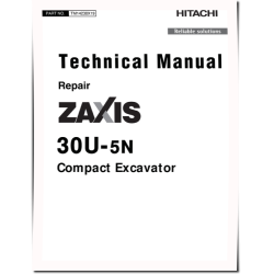 Zaxis 30U-5N (PIN: HCMADQ60_ _0265001-) Compact Excavators Repair Manual (TM14238X19)