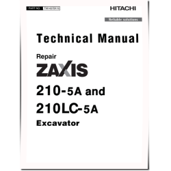 Zaxis 210-5A and 210LC-5A Crawler Excavators (PIN: 1F9DCXG0_ _D300001-) Repair Manual (TM14378X19)
