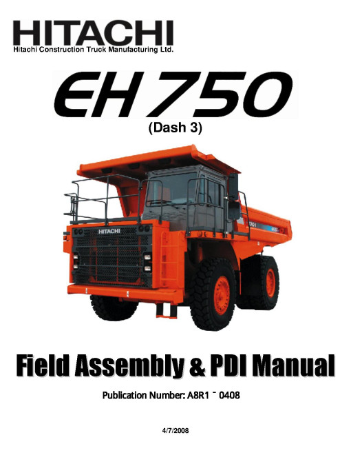 Hitachi EH750-3 Rigid Dump Truck set of Service Manuals