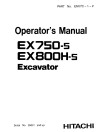 Hitachi EX750-5 and EX800H-5 Crawler Excavator set of Service Manuals