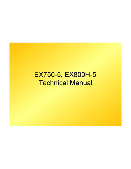Hitachi EX750-5 and EX800H-5 Crawler Excavator set of Service Manuals