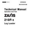 Hitachi Zaxis 210F-3 Log Loaders Operation and Test Manual (TM10337)
