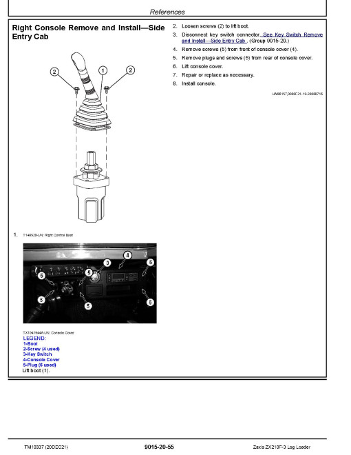 Hitachi Zaxis 210F-3 Log Loaders Operation and Test Manual (TM10337)