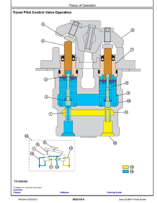 Hitachi Zaxis 290F-3 Road Builders Operation and Test Manual (TM10344)