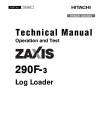 Hitachi Zaxis 290F-3 Log Loaders Operation and Test Manual (TM10345)