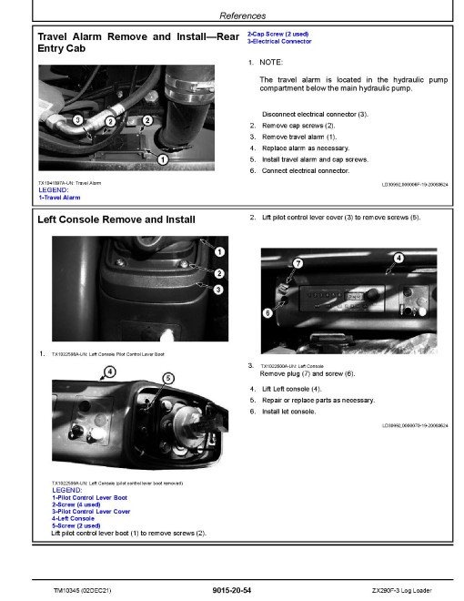 Hitachi Zaxis 290F-3 Log Loaders Operation and Test Manual (TM10345) Hitachi Zaxis 290F-3 Log Loaders Operation and Test Manual (TM10345)