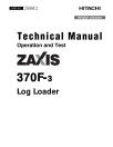 Hitachi Zaxis 370F-3 Log Loaders Operation and Test Manual (TM10349)
