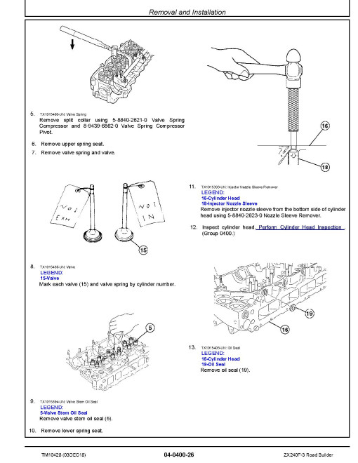 Hitachi Zaxis 240F-3 Road Builders Repair Manual (TM10428)