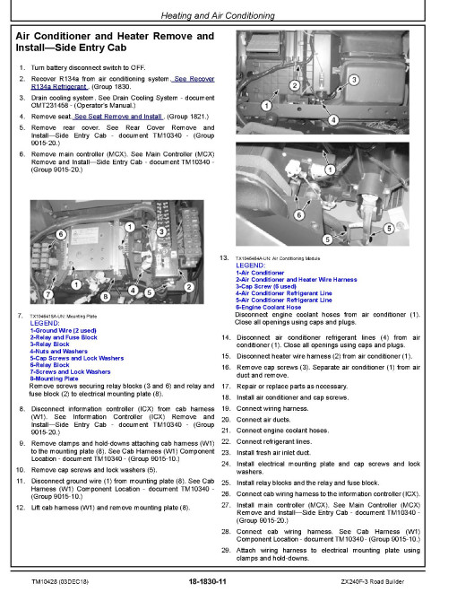Hitachi Zaxis 240F-3 Road Builders Repair Manual (TM10428)