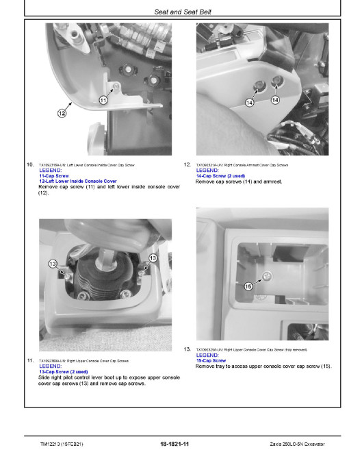 Hitachi Zaxis 250LC-5N (SN. from E430001) Crawler Excavators Repair Manual (TM12213) Hitachi Zaxis 250LC-5N (SN. from E430001) Crawler Excavators Repair Manual (TM12213)