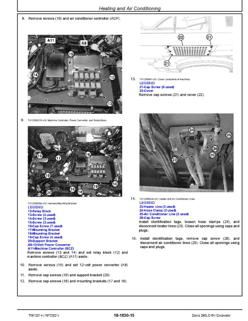 Hitachi Zaxis 290LC-5N (SN. from E830001) Crawler Excavators Repair Manual (TM12214) Hitachi Zaxis 290LC-5N (SN. from E830001) Crawler Excavators Repair Manual (TM12214)