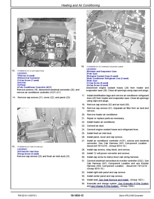 Hitachi Zaxis 470LC-5B Crawler Excavators (SN. from 0030001) Repair Manual (TM12216) Hitachi Zaxis 470LC-5B Crawler Excavators (SN. from 0030001) Repair Manual (TM12216)