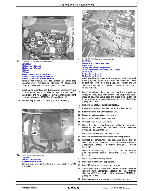 Hitachi Zaxis 210-5N and 210LC-5N Crawler Excavators Repair Manual (TM12357) Hitachi Zaxis 210-5N and 210LC-5N Crawler Excavators Repair Manual (TM12357)