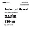 Hitachi Zaxis 130-5N (PIN: 1FFDAB70_ _E130001-) Crawler Excavators Operation and Test Manual (TM12372)