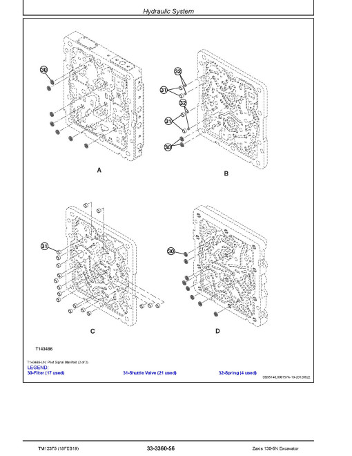 Hitachi Zaxis 130-5N (PIN: 1FFDAB70_ _E130001-) Crawler Excavators Repair Manual (TM12375) Hitachi Zaxis 130-5N (PIN: 1FFDAB70_ _E130001-) Crawler Excavators Repair Manual (TM12375)
